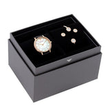 Buy Shop Emporio Armani Mia Mother of Pearl Dial Black Leather Strap Watch for Women - AR11598 USA Online