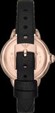 Buy Shop Emporio Armani Mia Mother of Pearl Dial Black Leather Strap Watch for Women - AR11598 USA Online