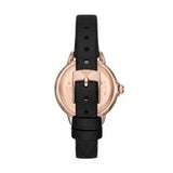 Buy Shop Emporio Armani Mia Mother of Pearl Dial Black Leather Strap Watch for Women - AR11598 USA Online