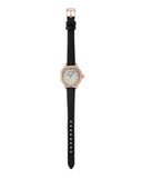 Buy Shop Emporio Armani Mia Mother of Pearl Dial Black Leather Strap Watch for Women - AR11598 USA Online