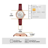 Buy Shop Emporio Armani Mia Mother of Pearl Dial Red Leather Strap Watch for Women - AR11646 USA Online