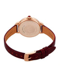 Buy Shop Emporio Armani Mia Mother of Pearl Dial Red Leather Strap Watch for Women - AR11646 USA Online