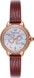 Buy Shop Emporio Armani Mia Mother of Pearl Dial Red Leather Strap Watch for Women - AR11646 USA Online
