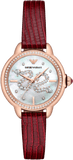 Buy Shop Emporio Armani Mia Mother of Pearl Dial Red Leather Strap Watch for Women - AR11646 USA Online