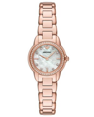 Buy Shop Emporio Armani Mia Mother of Pearl Dial Rose Gold Steel Strap Watch for Women - AR11671 USA Online