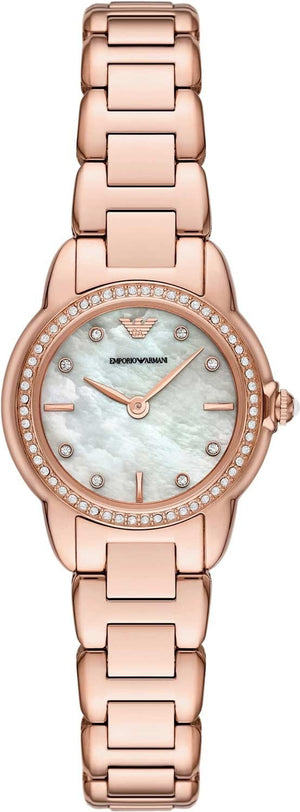 Buy Shop Emporio Armani Mia Mother of Pearl Dial Rose Gold Steel Strap Watch for Women - AR11671 USA Online