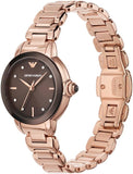 Buy Shop Emporio Armani Mia Quartz Brown Dial Rose Gold Steel Strap Watch For Women - AR11570 USA Online