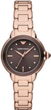 Buy Shop Emporio Armani Mia Quartz Brown Dial Rose Gold Steel Strap Watch For Women - AR11570 USA Online