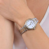 Buy Shop Emporio Armani Mia Quartz Mother of Pearl Dial Two Tone Steel Strap Watch For Women - AR11524 USA Online