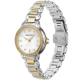 Buy Shop Emporio Armani Mia Quartz Mother of Pearl Dial Two Tone Steel Strap Watch For Women - AR11524 USA Online