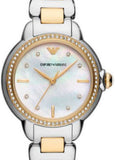 Buy Shop Emporio Armani Mia Quartz Mother of Pearl Dial Two Tone Steel Strap Watch For Women - AR11524 USA Online
