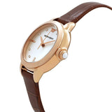 Buy Shop Emporio Armani Mia Quartz Silver Dial Brown Leather Strap Watch For Women - AR11525 USA Online