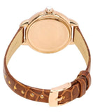 Buy Shop Emporio Armani Mia Quartz Silver Dial Brown Leather Strap Watch For Women - AR11525 USA Online