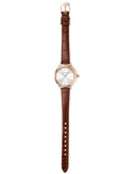 Buy Shop Emporio Armani Mia Quartz Silver Dial Brown Leather Strap Watch For Women - AR11525 USA Online