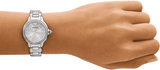 Buy Shop Emporio Armani Mia Three Crystals Silver Dial Silver Steel Strap Watch For Women - AR11632 USA Online