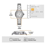 Buy Shop Emporio Armani Mia Three Crystals Silver Dial Silver Steel Strap Watch For Women - AR11632 USA Online