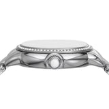Buy Shop Emporio Armani Mia Three Crystals Silver Dial Silver Steel Strap Watch For Women - AR11632 USA Online