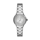 Buy Shop Emporio Armani Mia Three Crystals Silver Dial Silver Steel Strap Watch For Women - AR11632 USA Online