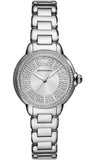 Buy Shop Emporio Armani Mia Three Crystals Silver Dial Silver Steel Strap Watch For Women - AR11632 USA Online
