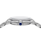 Buy Shop Emporio Armani Mia Three Hand Crystals Blue Dial Silver Steel Strap Watch For Women - AR11630 USA Online