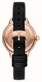 Buy Shop Emporio Armani Mia Three Hand Crystals Silver Dial Black Leather Strap Watch For Women - AR11631 USA Online