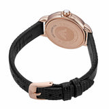 Buy Shop Emporio Armani Mia Three Hand Crystals Silver Dial Black Leather Strap Watch For Women - AR11631 USA Online