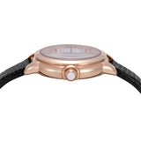 Buy Shop Emporio Armani Mia Three Hand Crystals Silver Dial Black Leather Strap Watch For Women - AR11631 USA Online