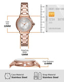 Buy Shop Emporio Armani Mia Three Hand Crystals Silver Dial Rose Gold Steel Strap Watch For Women - AR11633 USA Online