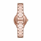 Buy Shop Emporio Armani Mia Three Hand Crystals Silver Dial Rose Gold Steel Strap Watch For Women - AR11633 USA Online