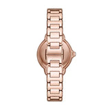 Buy Shop Emporio Armani Mia Three Hand Crystals Silver Dial Rose Gold Steel Strap Watch For Women - AR11633 USA Online