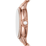 Buy Shop Emporio Armani Mia Three Hand Crystals Silver Dial Rose Gold Steel Strap Watch For Women - AR11633 USA Online