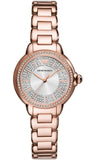 Buy Shop Emporio Armani Mia Three Hand Crystals Silver Dial Rose Gold Steel Strap Watch For Women - AR11633 USA Online