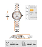 Buy Shop Emporio Armani Mia Three Hand Moonphase Mother of Pearl Dial Two Tone Steel Strap Watch For Women - AR11567 USA Online