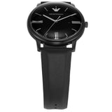 Buy Shop Emporio Armani Minimalist Analog Black Dial Black Leather Strap Watch For Men - AR11573 USA Online