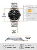 Buy Shop Emporio Armani Minimalist Black Dial Silver Steel Strap Watch for Men - AR11600 USA Online
