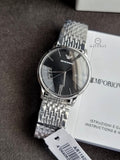 Buy Shop Emporio Armani Minimalist Black Dial Silver Steel Strap Watch for Men - AR11600 USA Online