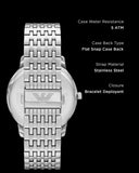 Buy Shop Emporio Armani Minimalist Green Dial Silver Steel Strap Watch for Men - AR11644 USA Online
