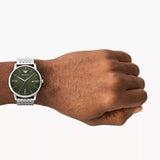 Buy Shop Emporio Armani Minimalist Green Dial Silver Steel Strap Watch for Men - AR11644 USA Online