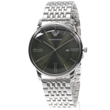 Buy Shop Emporio Armani Minimalist Green Dial Silver Steel Strap Watch for Men - AR11644 USA Online