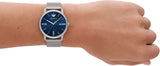 Buy Shop Emporio Armani Minimalist Quartz Blue Dial Silver Steel Strap Watch For Men - AR11571 USA Online