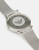 Buy Shop Emporio Armani Minimalist Quartz Blue Dial Silver Steel Strap Watch For Men - AR11571 USA Online