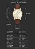 Buy Shop Emporio Armani Minimalist Quartz Gold Dial Brown Leather Strap Watch for Men - AR11610 USA Online