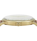 Buy Shop Emporio Armani Minimalist Quartz Gold Dial Brown Leather Strap Watch for Men - AR11610 USA Online