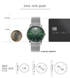 Buy Shop Emporio Armani Minimalist Quartz Green Dial Silver Mesh Bracelet Watch For Men - AR11578 USA Online