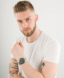 Buy Shop Emporio Armani Minimalist Quartz Green Dial Silver Mesh Bracelet Watch For Men - AR11578 USA Online