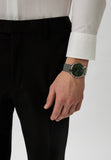 Buy Shop Emporio Armani Minimalist Quartz Green Dial Silver Mesh Bracelet Watch For Men - AR11578 USA Online