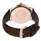 Buy Shop Emporio Armani Minimalist Quartz White Dial Brown Leather Strap Watch For Men - AR11572 USA Online