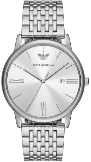 Buy Shop Emporio Armani Minimalist Silver Dial Silver Steel Strap Watch for Men - AR11599 USA Online