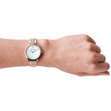 Buy Shop Emporio Armani Modern Mother of Pearl White Dial Rose Gold Steel Strap Watch for Women - AR11158 USA Online