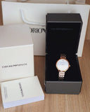 Buy Shop Emporio Armani Modern Mother of Pearl White Dial Rose Gold Steel Strap Watch for Women - AR11158 USA Online